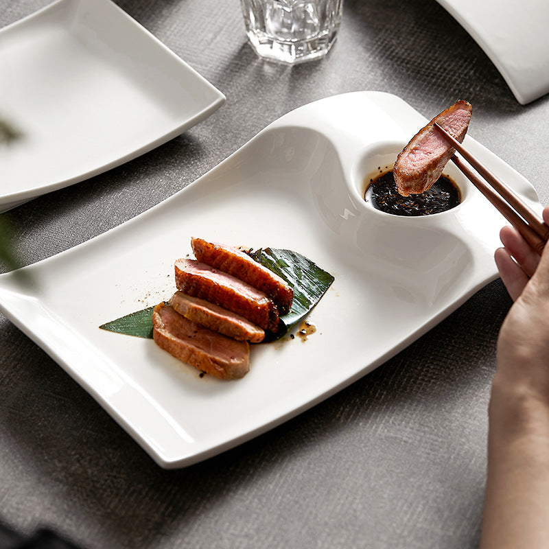 Household Ceramic Dumpling Plate