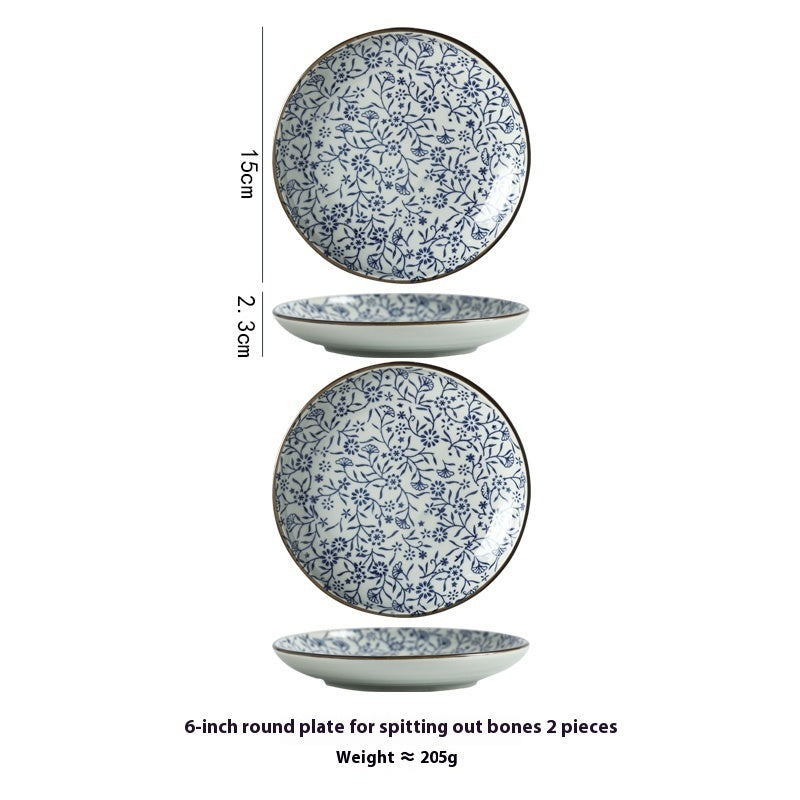Table Top Underglaze Porcelain Plate