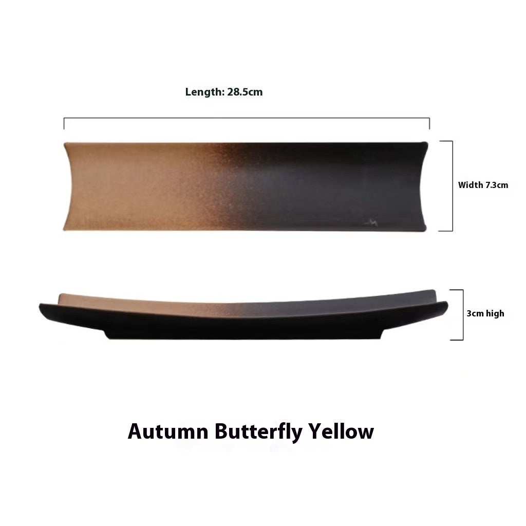 Hotel Household Restaurant Ceramic Long Plate