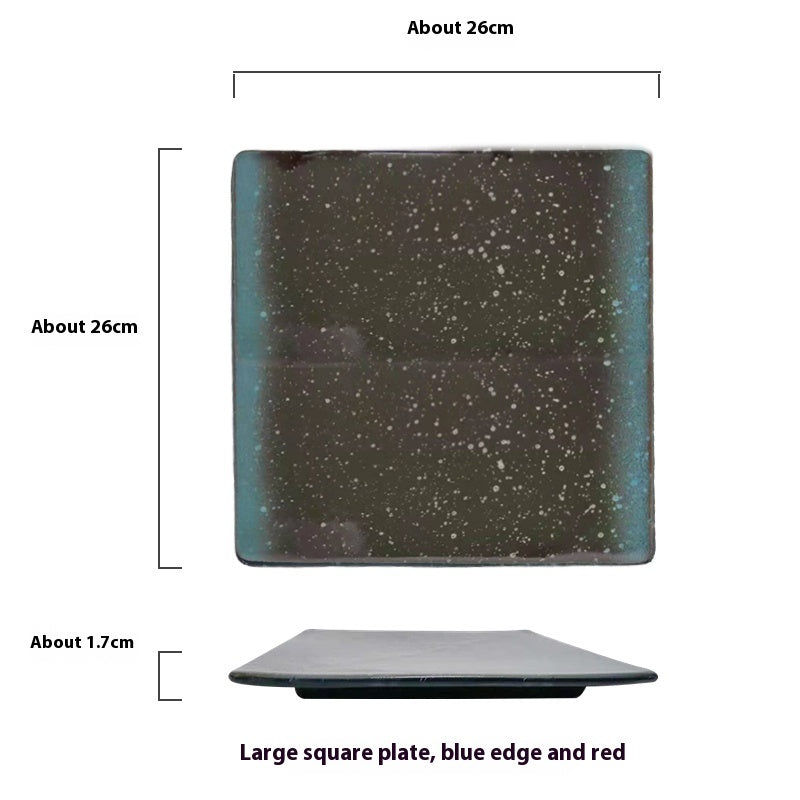 Square Colored Ceramic Plate