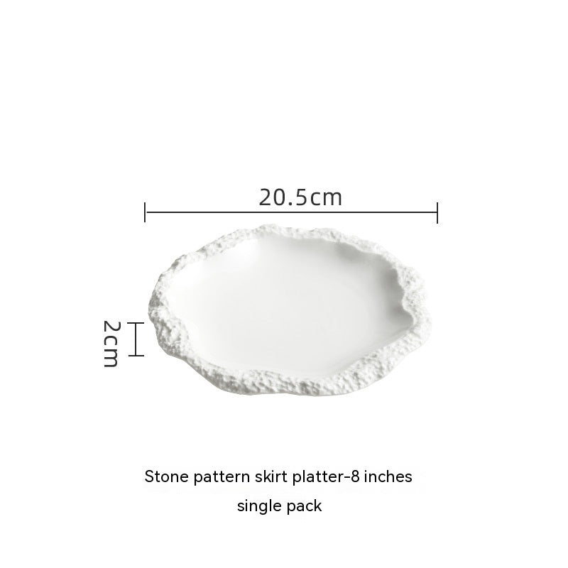 Stone Pattern Ceramic Plate