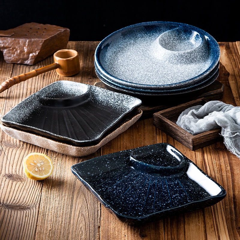 Ceramic Creative Round Square Plate