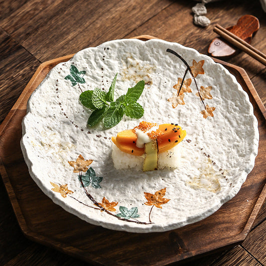 Creative Flower Household Ceramic Tableware Plate
