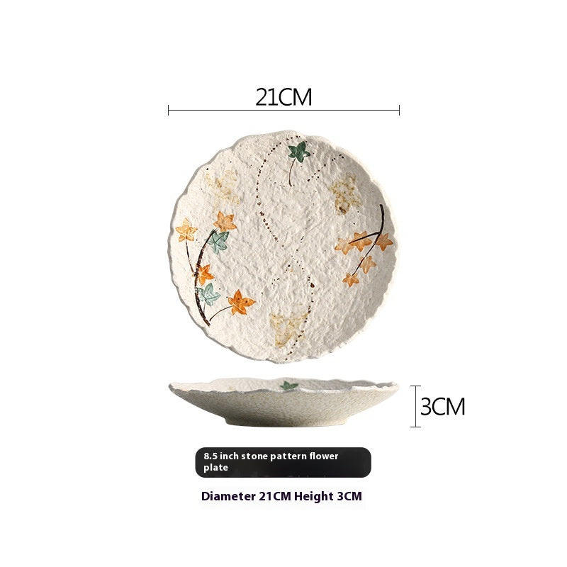 Creative Flower Household Ceramic Tableware Plate