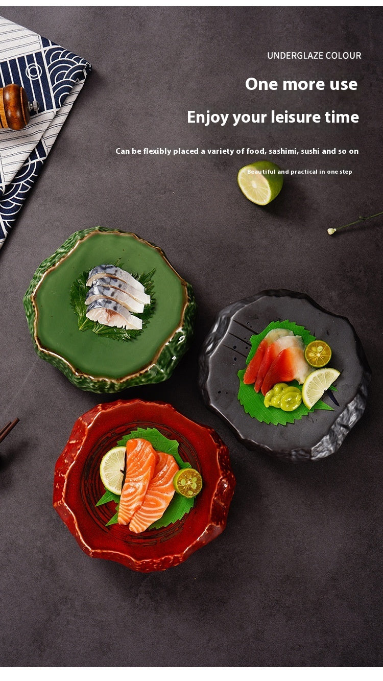 Creative Stone Pattern Ceramic Plate