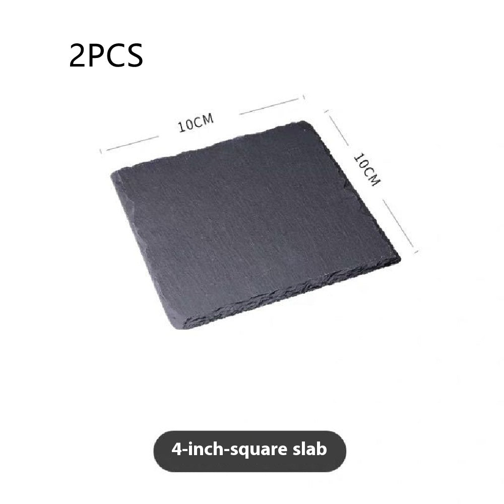 European-style Black Round Square Stone Plate