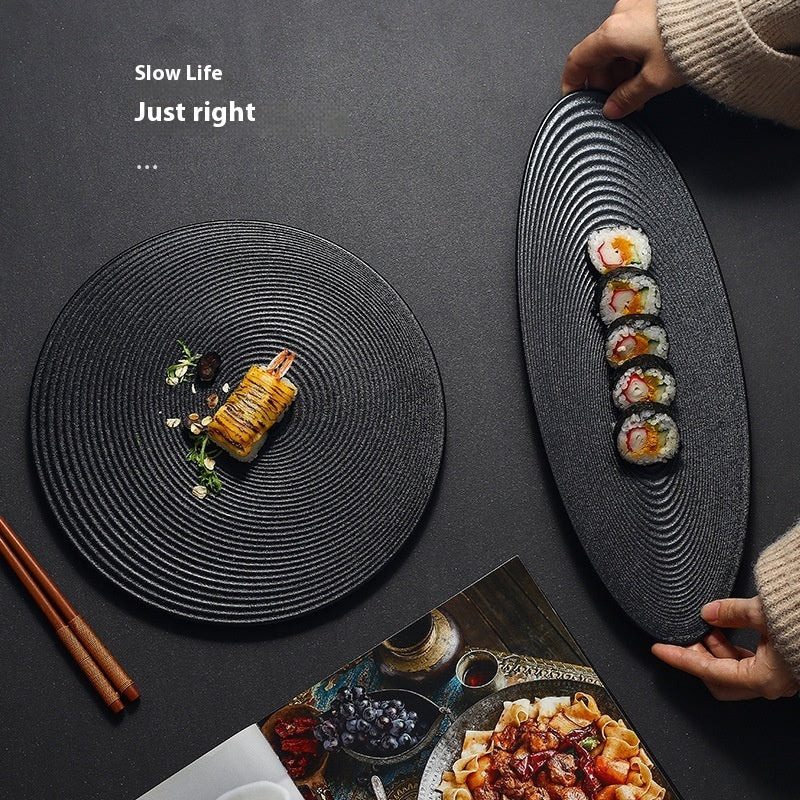 Rectangular Oval Ceramic Flat Plate