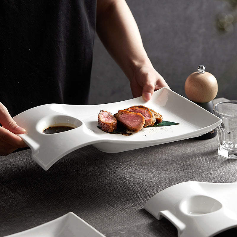 Household Ceramic Dumpling Plate